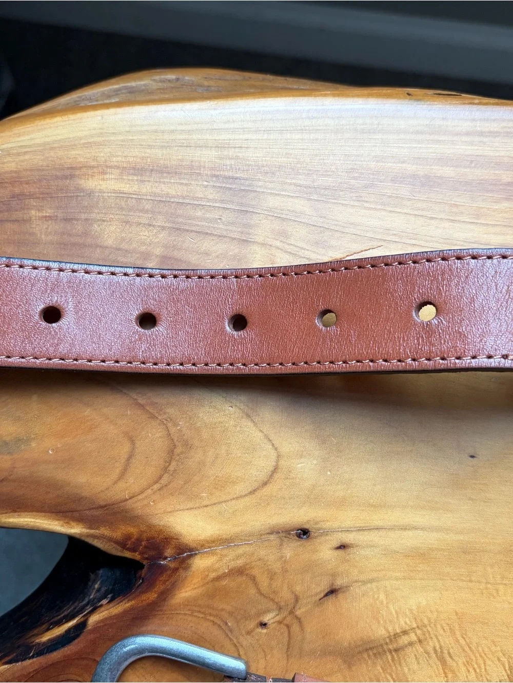 Levi's Woven Geometric Belt - Rust, Navy & Cream
